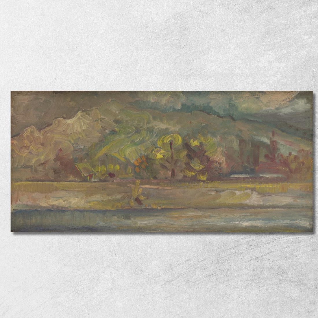 Paesaggio Con Fiume Arnold Peter Weisz-Kubínčan apw38 quadro stampato su tela