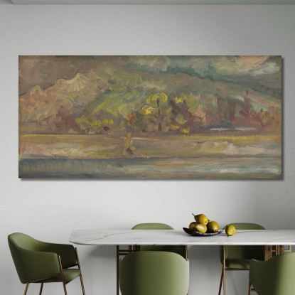 Paesaggio Con Fiume Arnold Peter Weisz-Kubínčan apw38 quadro stampato su tela