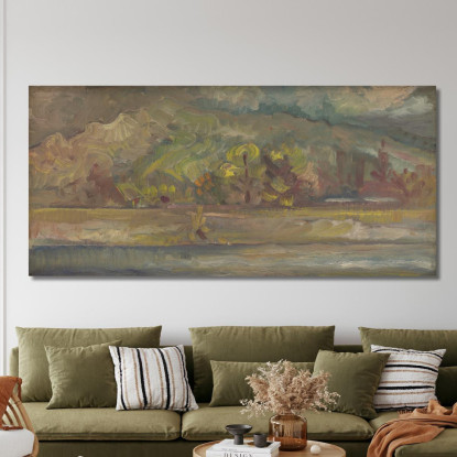 Paesaggio Con Fiume Arnold Peter Weisz-Kubínčan apw38 quadro stampato su tela