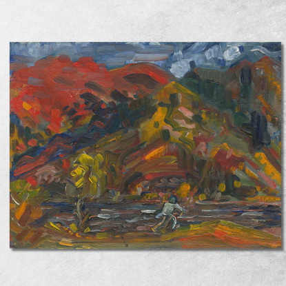 Uomo Sulla Riva Del Fiume Arnold Peter Weisz-Kubínčan apw46 quadro stampato su tela