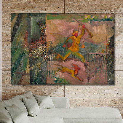 Cacciatore In Corsa Con Fucile Arnold Peter Weisz-Kubínčan apw67 quadro stampato su tela