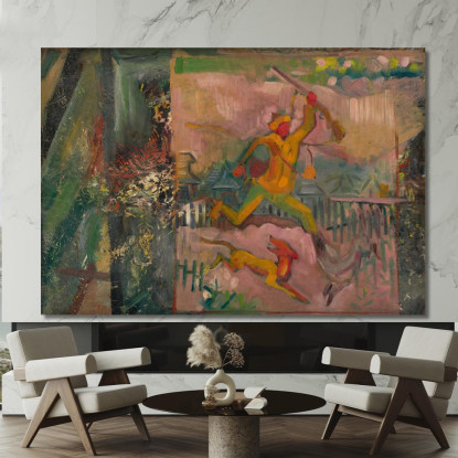 Cacciatore In Corsa Con Fucile Arnold Peter Weisz-Kubínčan apw67 quadro stampato su tela