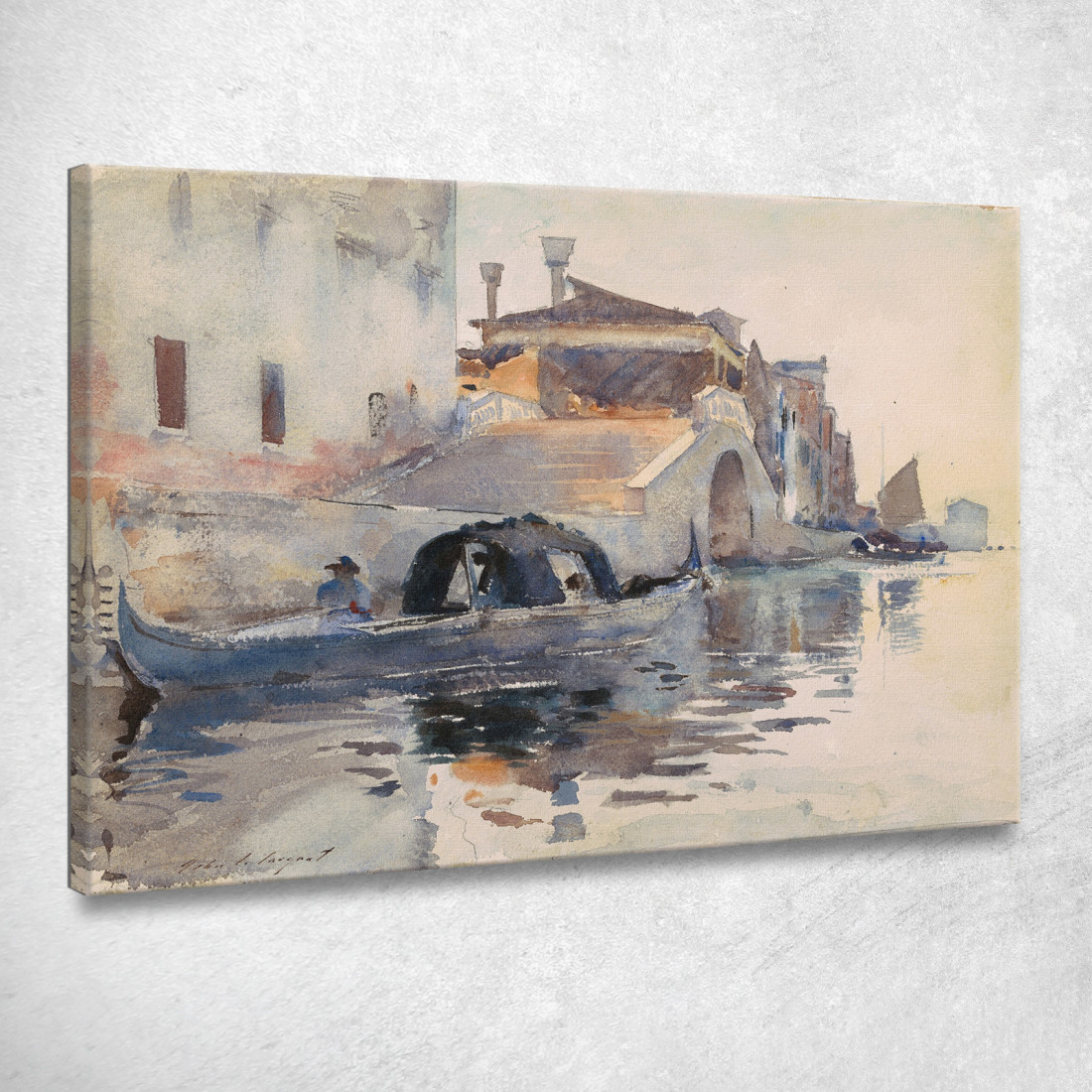 Ponte Panada Fondamenta Nuove Venice John Singer Sargent jss219 quadro stampato su tela