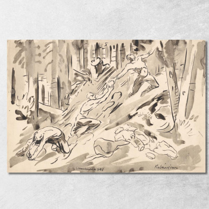 Smrekovica Arnold Peter Weisz-Kubínčan apw74 quadro stampato su tela