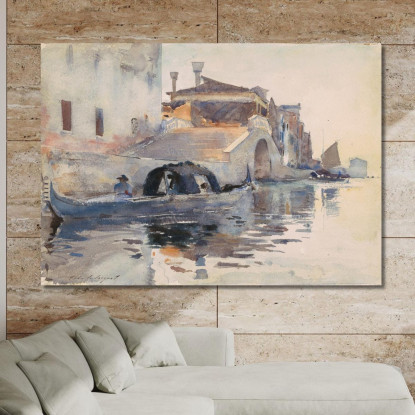 Ponte Panada Fondamenta Nuove Venice John Singer Sargent jss219 quadro stampato su tela