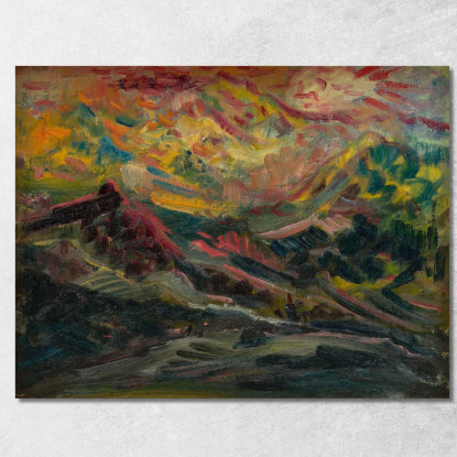Tramonto Sulle Montagne 2 Arnold Peter Weisz-Kubínčan apw81 quadro stampato su tela