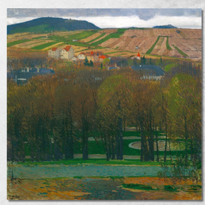 Vista Da Heiligenstadt Sul Nußberg Carl Moll cml15 quadro stampato su tela