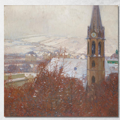 Heiligenstadt Nella Neve Carl Moll cml26 quadro stampato su tela