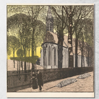 Chiesa Di San Michele A Heiligenstadt Carl Moll cml31 quadro stampato su tela