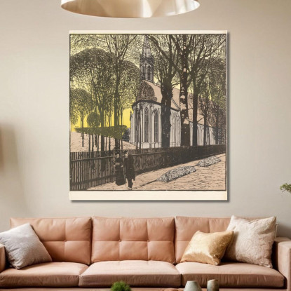 Chiesa Di San Michele A Heiligenstadt Carl Moll cml31 quadro stampato su tela
