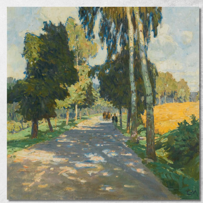 Strada Alberata A Bruntál Carl Moll cml48 quadro stampato su tela