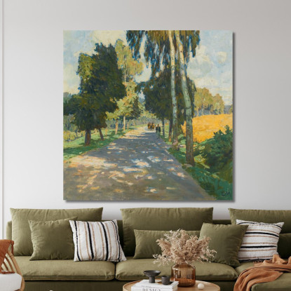 Strada Alberata A Bruntál Carl Moll cml48 quadro stampato su tela