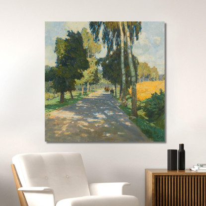 Strada Alberata A Bruntál Carl Moll cml48 quadro stampato su tela