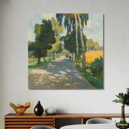 Strada Alberata A Bruntál Carl Moll cml48 quadro stampato su tela