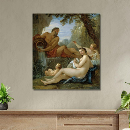 Una Ninfa Del Fiume E Della Fontana Charles-Joseph Natoire cjn2 quadro stampato su tela