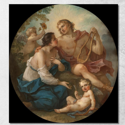 Apollo E Clythia Charles-Joseph Natoire cjn3 quadro stampato su tela
