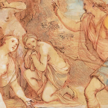 Diana E Atteone Charles-Joseph Natoire cjn5 quadro stampato su tela