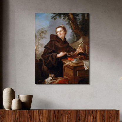 Louise-Anne De Bourbon Mademoiselle De Charolais (1695-1758) Charles-Joseph Natoire cjn11 quadro stampato su tela