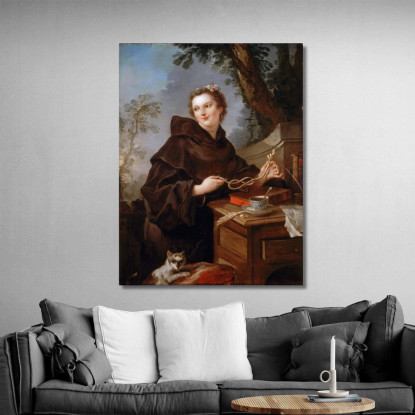 Louise-Anne De Bourbon Mademoiselle De Charolais (1695-1758) Charles-Joseph Natoire cjn11 quadro stampato su tela