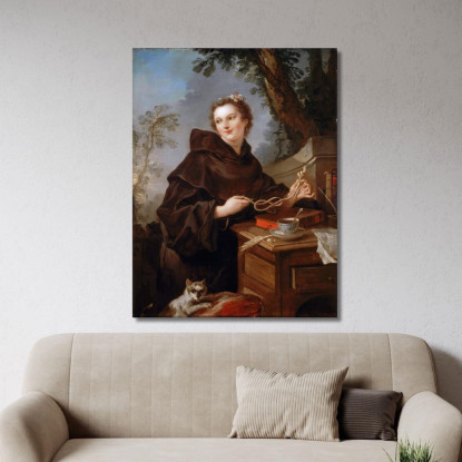 Louise-Anne De Bourbon Mademoiselle De Charolais (1695-1758) Charles-Joseph Natoire cjn11 quadro stampato su tela