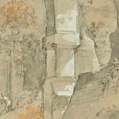 L'Interno Del Colosseo Con Pastori E Animali Charles-Joseph Natoire cjn12 quadro stampato su tela