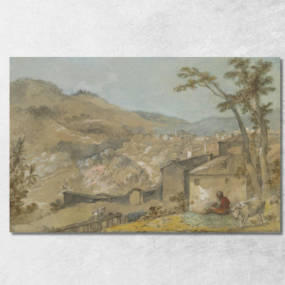 Marino E I Colli Albani Charles-Joseph Natoire cjn13 quadro stampato su tela