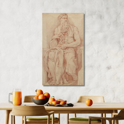 Mosè Secondo Michelangelo Charles-Joseph Natoire cjn14 quadro stampato su tela