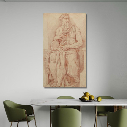 Mosè Secondo Michelangelo Charles-Joseph Natoire cjn14 quadro stampato su tela