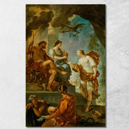 Psiche Che Ottiene L'Elisir Di Bellezza Da Proserpina Charles-Joseph Natoire cjn15 quadro stampato su tela