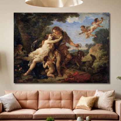 Venere E Adone Charles-Joseph Natoire cjn21 quadro stampato su tela
