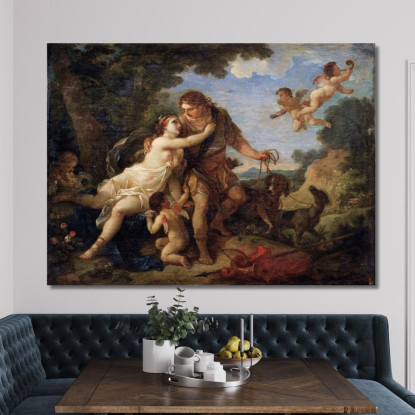 Venere E Adone Charles-Joseph Natoire cjn21 quadro stampato su tela