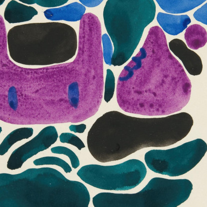 Astrazione Basata Su Forme Di Fiori Iii David Kakabadzé dkk2 quadro stampato su tela