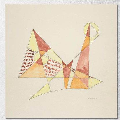 Astrazione Basata Su Vele Iii David Kakabadzé dkk8 quadro stampato su tela