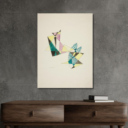 Astrazione Basata Su Vele Iv David Kakabadzé dkk9 quadro stampato su tela