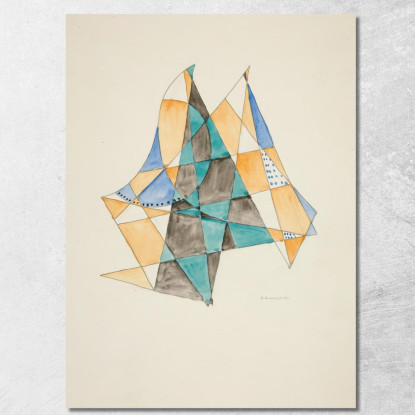 Astrazione Basata Su Vele Vii David Kakabadzé dkk11 quadro stampato su tela