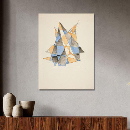 Astrazione Basata Su Vele Vi David Kakabadzé dkk13 quadro stampato su tela