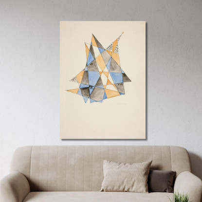 Astrazione Basata Su Vele Vi David Kakabadzé dkk13 quadro stampato su tela