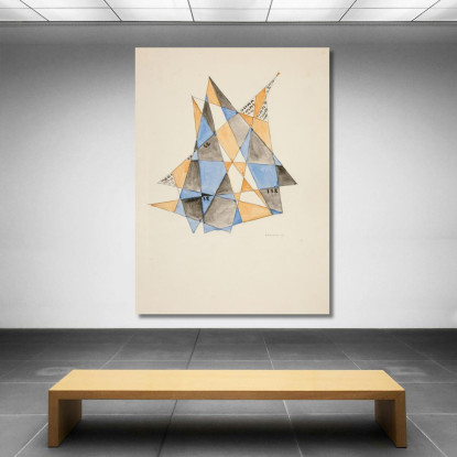 Astrazione Basata Su Vele Vi David Kakabadzé dkk13 quadro stampato su tela