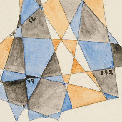 Astrazione Basata Su Vele Vi David Kakabadzé dkk13 quadro stampato su tela