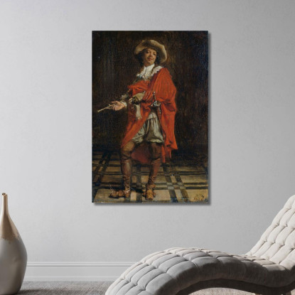 Un Cavaliere Al Tempo Di Luigi Xiv Ernest Meissonier ems3 quadro stampato su tela