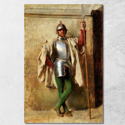 Una Guardia Ernest Meissonier ems4 quadro stampato su tela