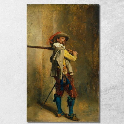 Un Moschettiere Al Tempo Di Luigi Xiii Ernest Meissonier ems5 quadro stampato su tela