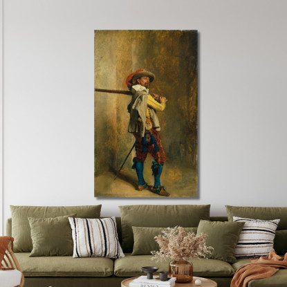 Un Moschettiere Al Tempo Di Luigi Xiii Ernest Meissonier ems5 quadro stampato su tela