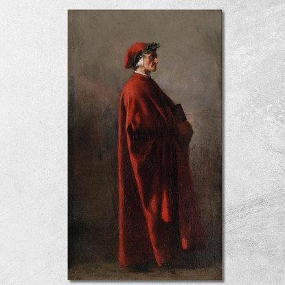 Dante Ernest Meissonier ems15 quadro stampato su tela