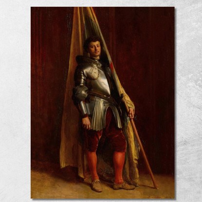 Il Portabandiera Ernest Meissonier ems20 quadro stampato su tela