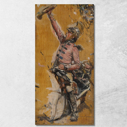 Il Trombettiere Del 1807 Ernest Meissonier ems21 quadro stampato su tela