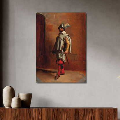 Soldato Ernest Meissonier ems28 quadro stampato su tela
