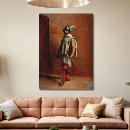 Soldato Ernest Meissonier ems28 quadro stampato su tela