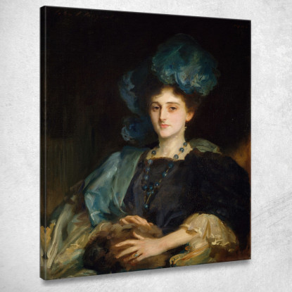 Ritratto Della Signorina Katherine Elizabeth Lewis John Singer Sargent jss237 quadro stampato su tela