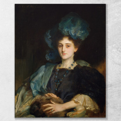 Ritratto Della Signorina Katherine Elizabeth Lewis John Singer Sargent jss237 quadro stampato su tela
